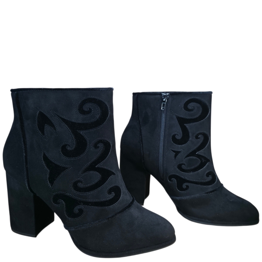 Cloudwalkers Black Faux Suede Ankle Boots Womens 10W - Picture 9 of 10